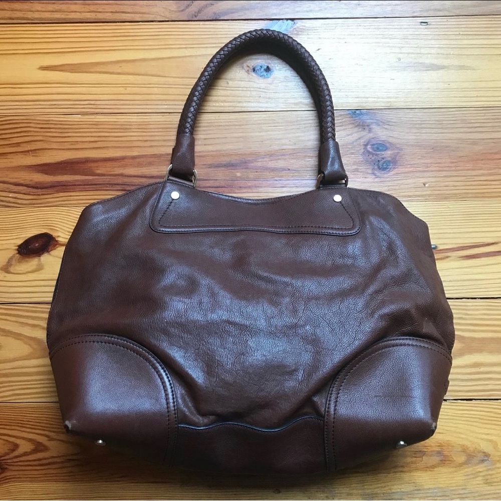 Cole Haan Brown Leather Trimmed Bag - Picture 2 of 13